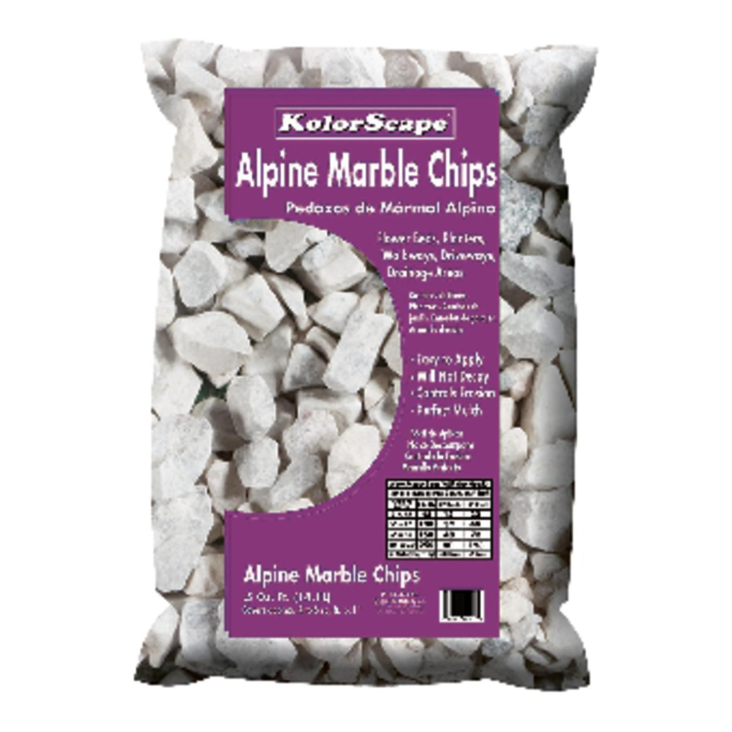 KolorScape White Decorative Stone 0.5 Cu Ft 50 Lb