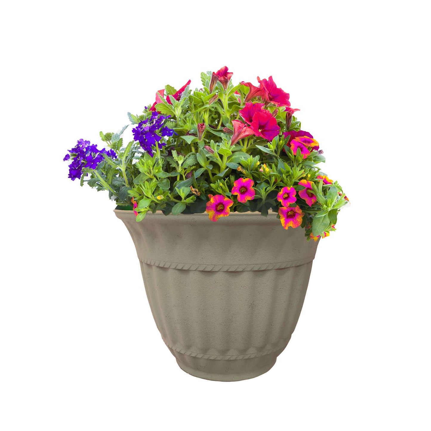 Misco Milano 15.9 In. H X 21 In. D Plastic Planter Stone