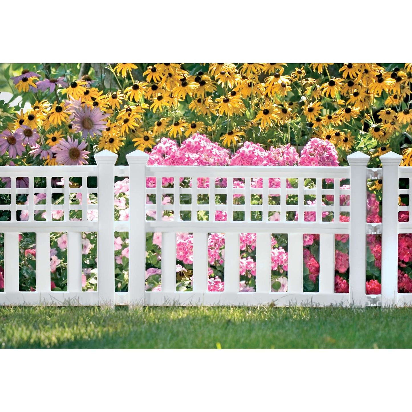Suncast 2 Ft. L X 20.5 In. H Resin White Garden Fence