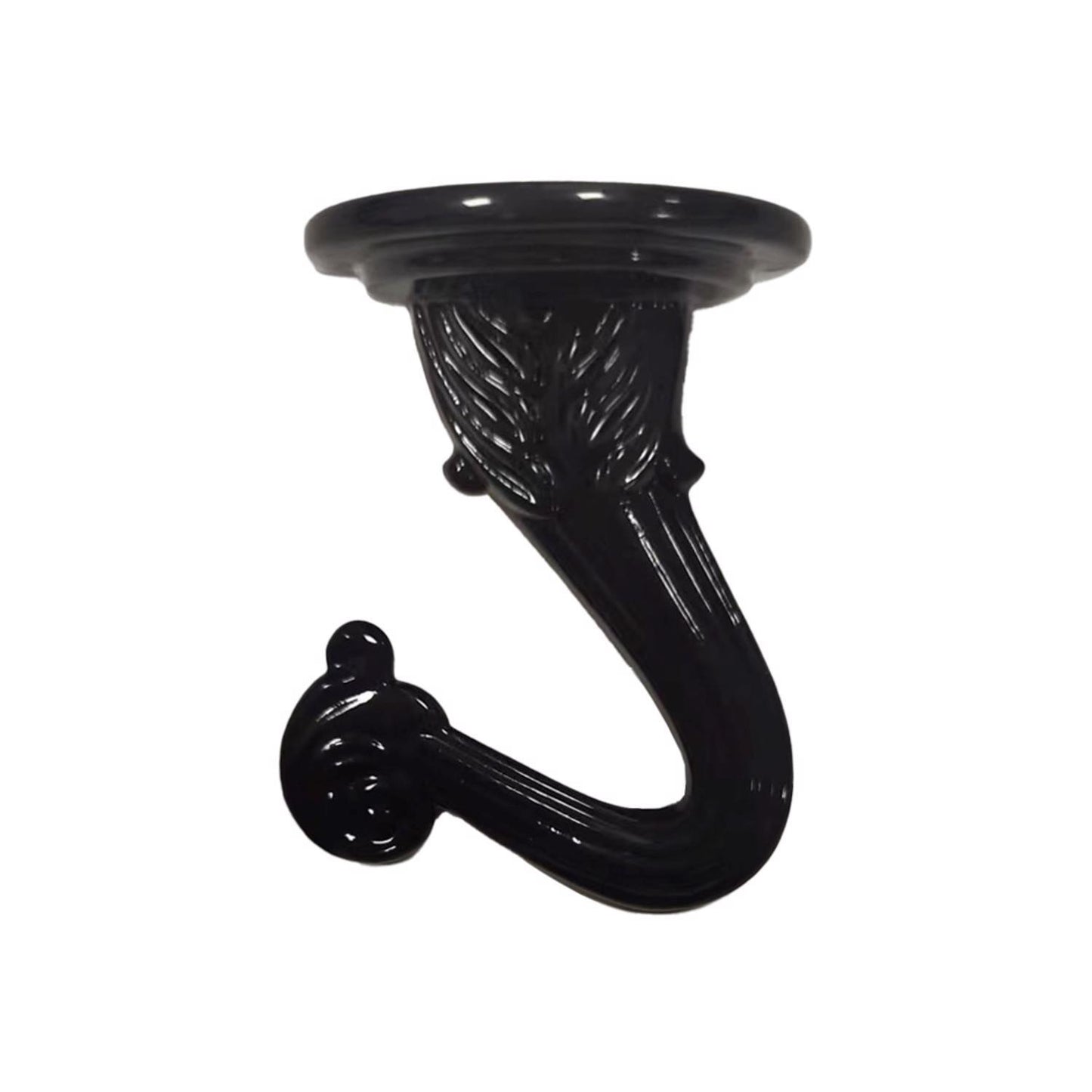 Living Accents Black Zinc 1.5 In. H Sturdy Swag Hook 2 Pk