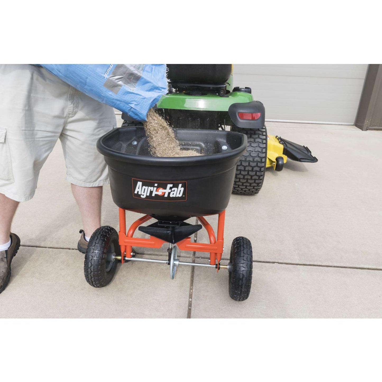 Agri-Fab 10 Ft. W Tow Behind Spreader For Fertilizer/Grass Seed/Ice Melt 110 Lb