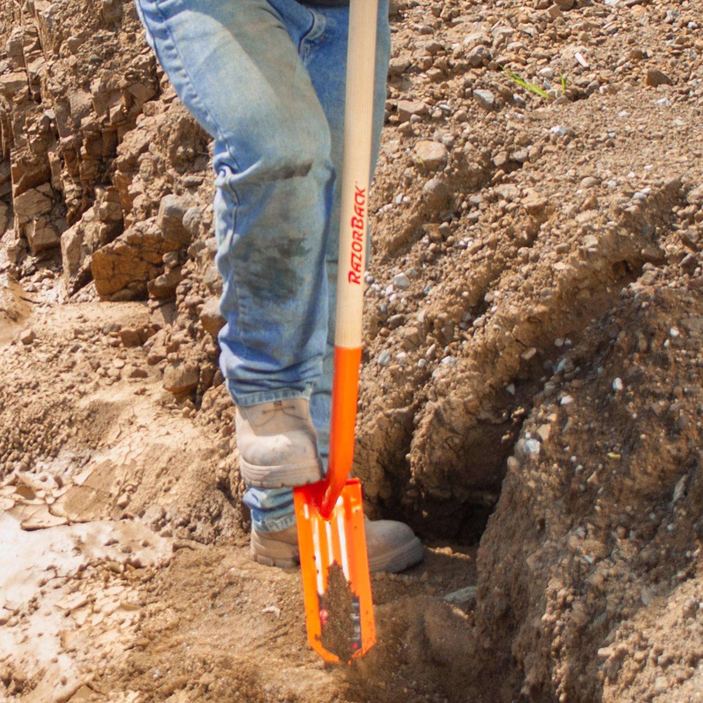 Razor-Back 57.63 In. Steel Trenching Shovel Wood Handle