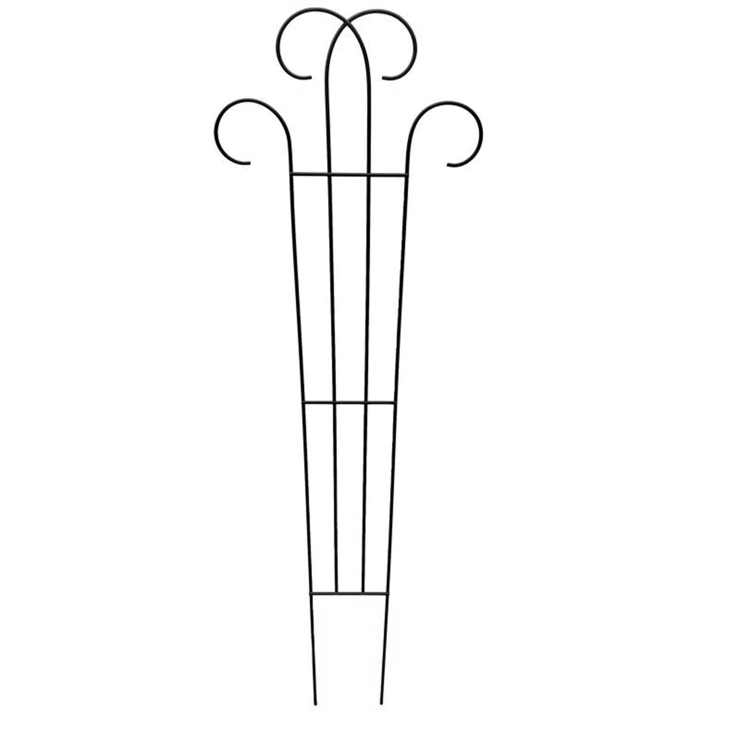 Living Accents 48 In. H Black Steel Scrollwork Trellis
