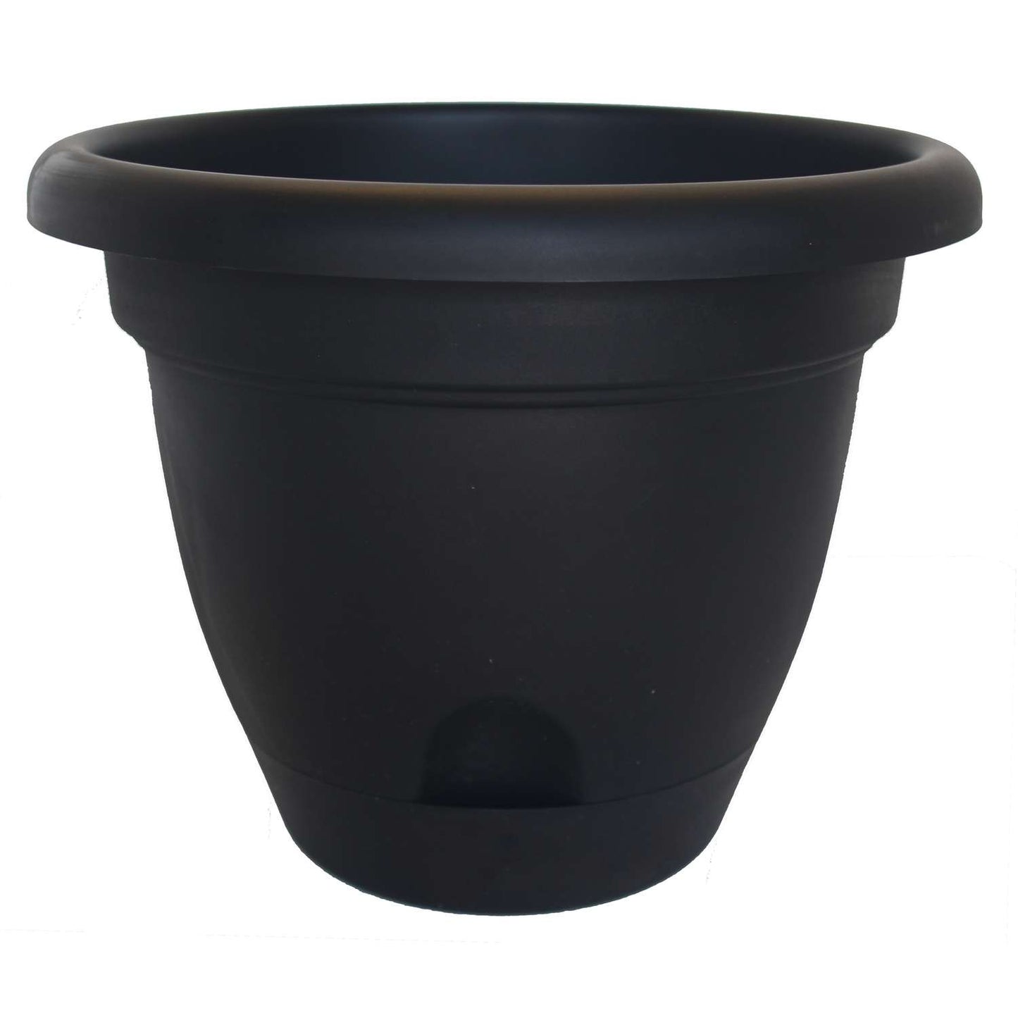 Bloem Lucca 10.75 In. H X 13.25 In. W X 12 In. D Plastic Planter Black