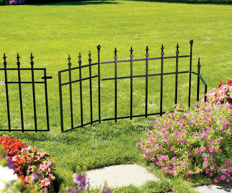 Panacea 37 In. L X 27 In. H Steel Black Garden Fence