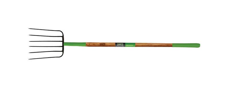 Ames 6 Tine Forged Steel Manure Fork 48 In. Wood Handle