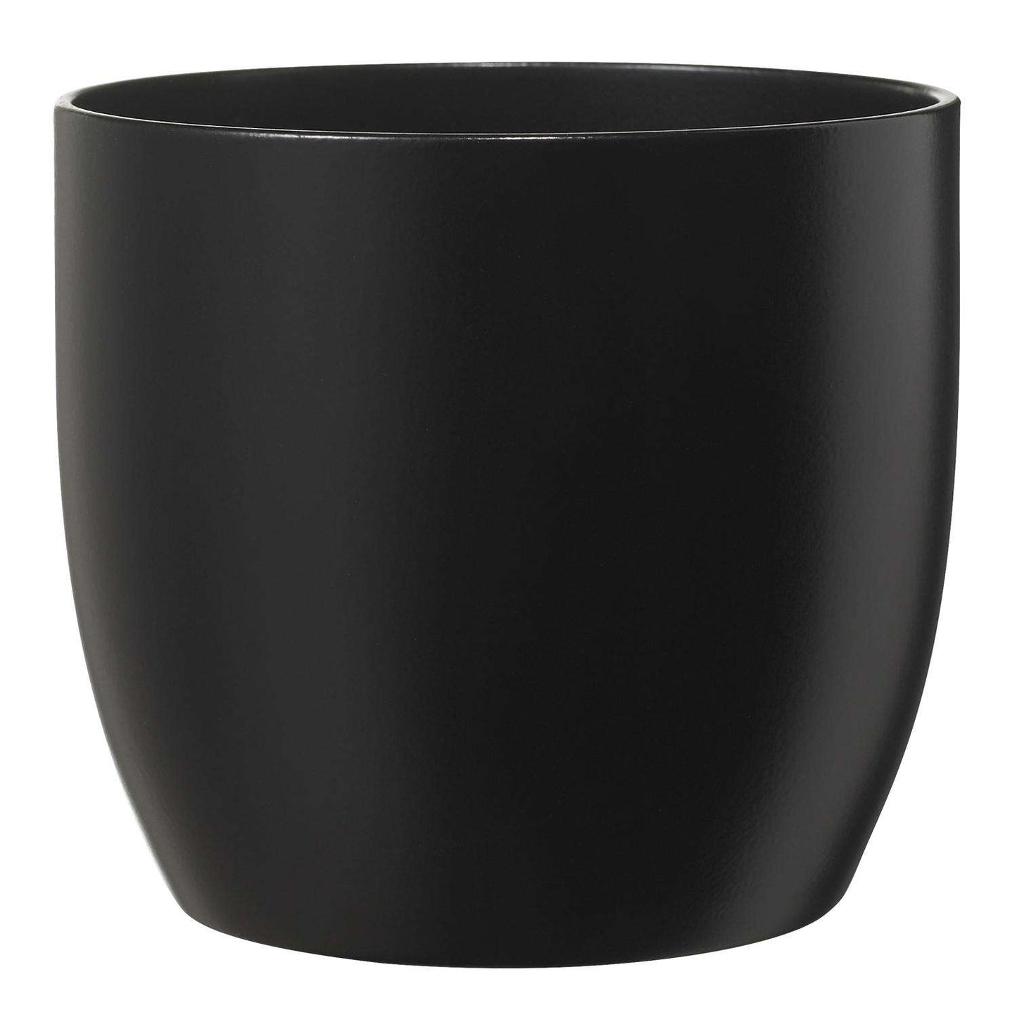 SK Pottery 3.9 In. H X 4.7 In. W X 4.7 In. D Clay Basel Ceramic Pot Black