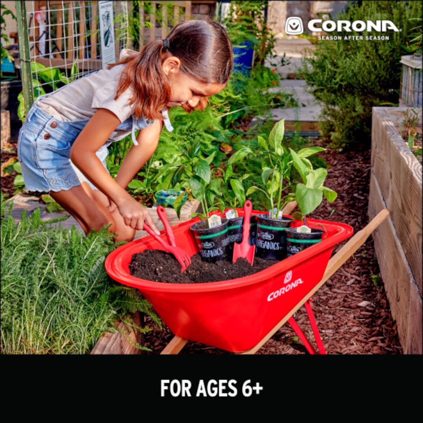 Corona Children's Poly Wheelbarrow 1.25 Cu Ft