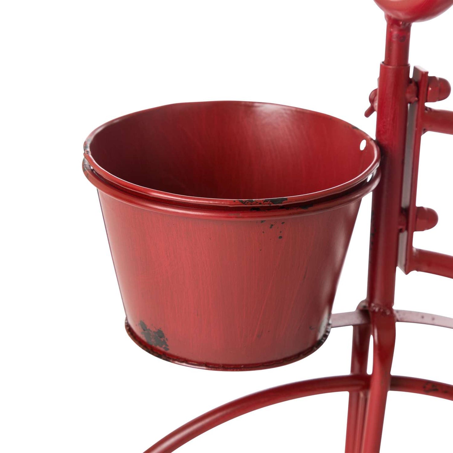 Glitzhome 36.61 In. W X 18.43 In. D Metal Bicycle Garden Planter Red