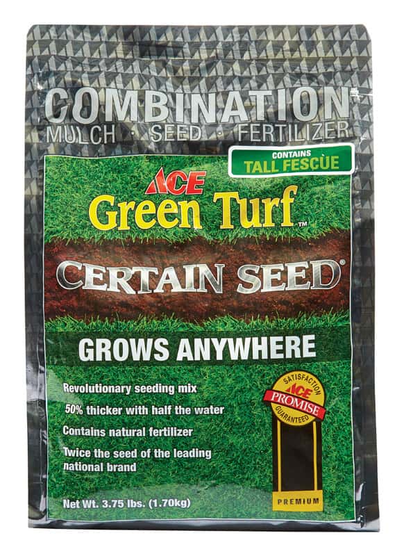 Ace Tall Fescue Grass Sun Or Shade Fertilizer/Mulch/Seed 3.75 Lb