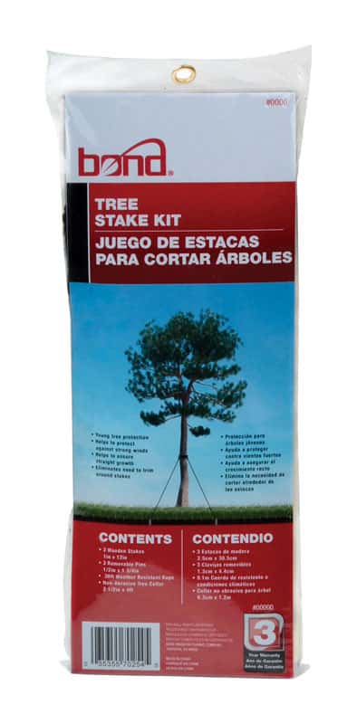 Bond 15 In. H Black Plastic Tree Stake Kit