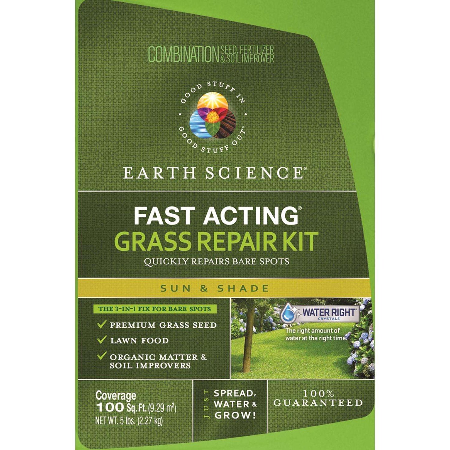Earth Science All Grasses Sun Or Shade Grass Repair Kit 5 Lb