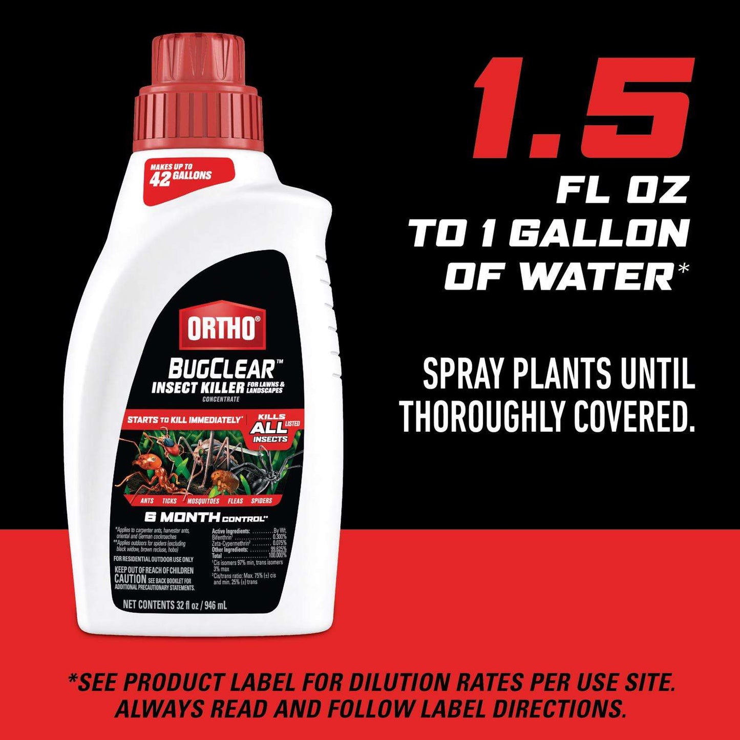 Ortho BugClear Insect Killer Concentrate 32 Oz
