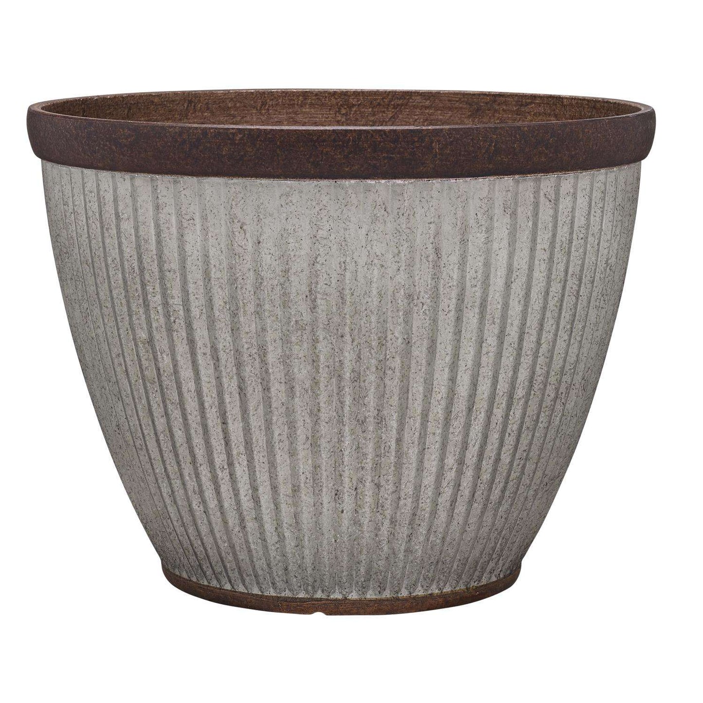 Southern Patio 15 In. H X 20.5 In. W X 20.5 In. D X 20.5 In. D Resin Westlake Planter Rustic Gray