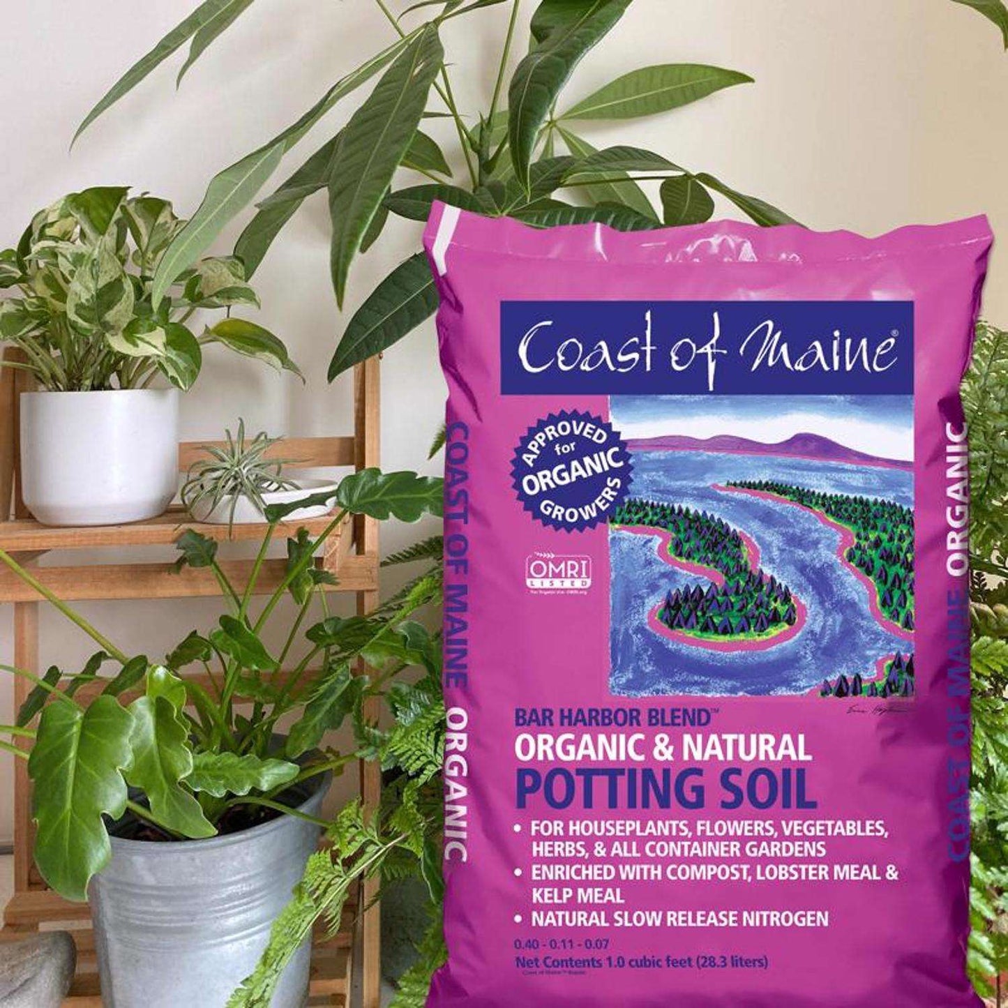 Coast Of Maine Bar Harbor Blend Organic Flower And Plant Potting Soil 1 Cu Ft