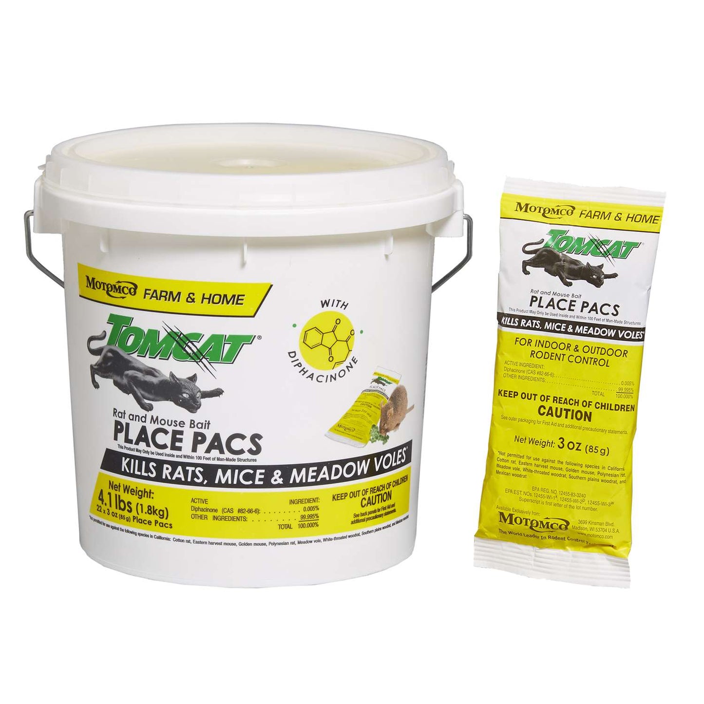 Motomco Tomcat Toxic Bait Station Pellets For Mice And Rats 4.1 Lb