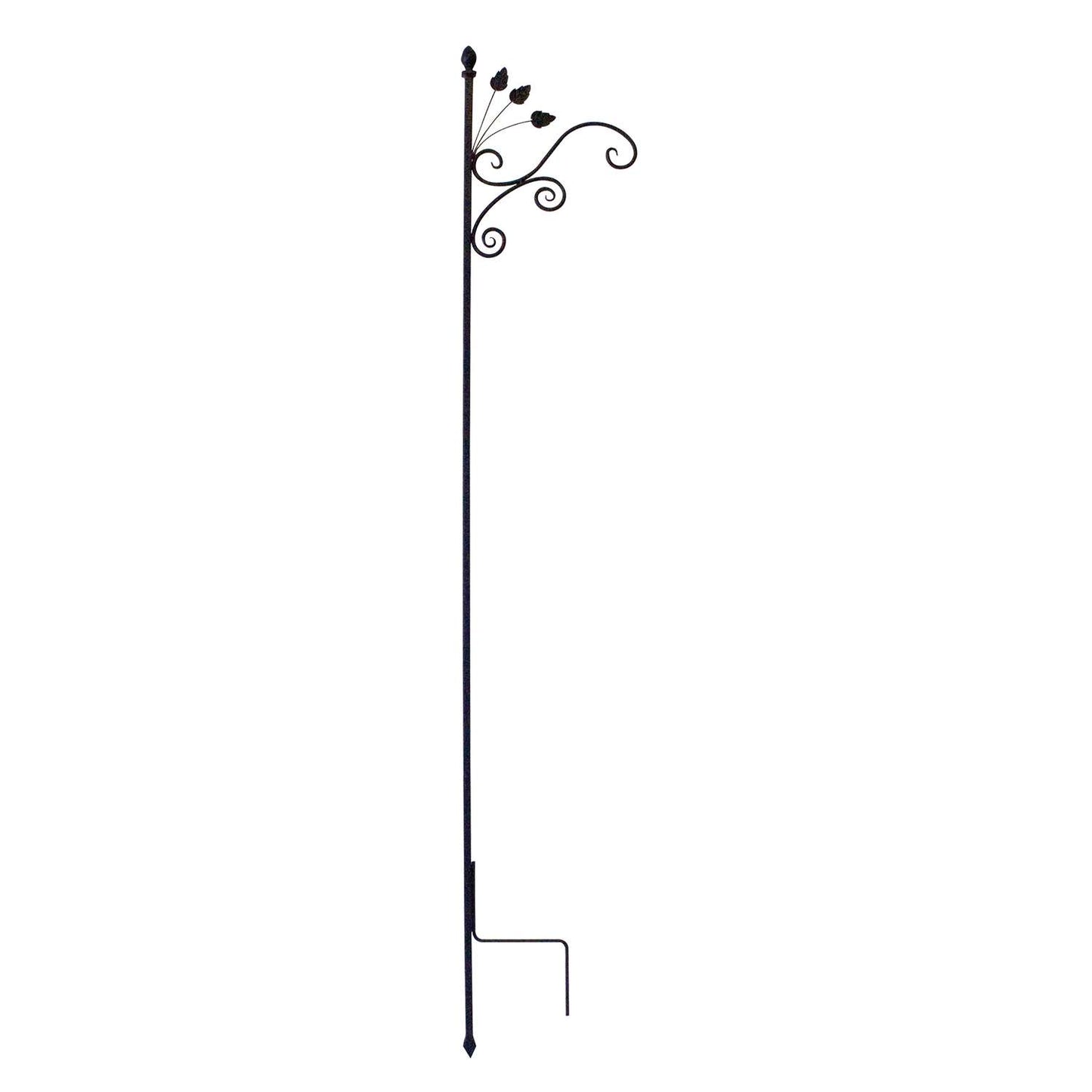 Panacea Black Steel 84 In. H Leaf Decor Plant Hanger 1 Pk