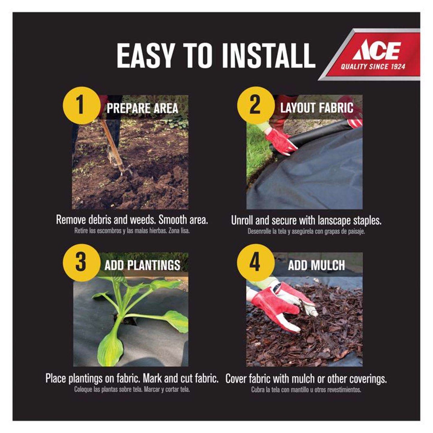 Ace 3 Ft. W X 50 Ft. L Polypropylene Landscape Fabric