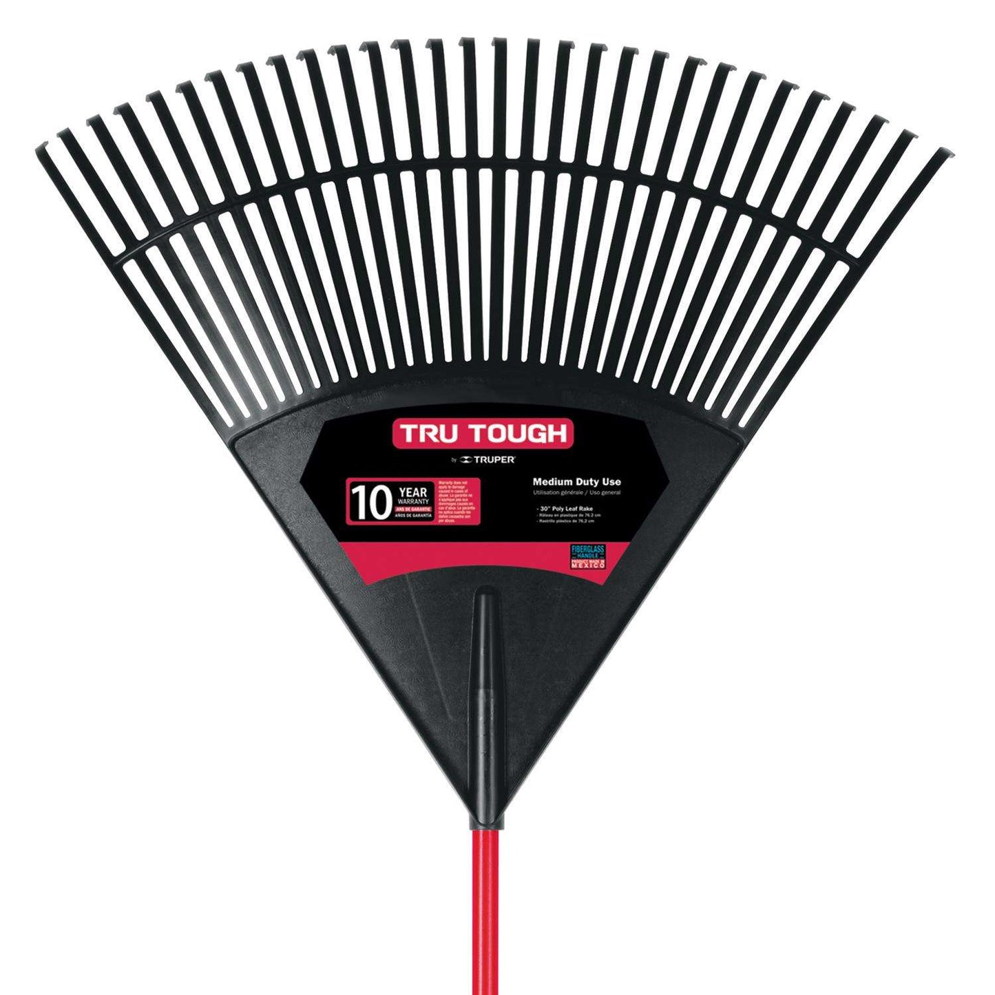 Truper Tru-Tough 71.5 In. 30 Tine Poly Leaf Rake Fiberglass Handle