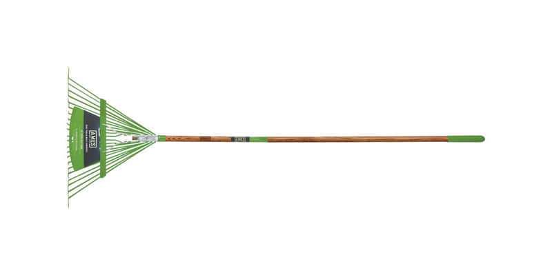 Ames 61.25 In. 22 Tine Steel Leaf Rake Wood Handle