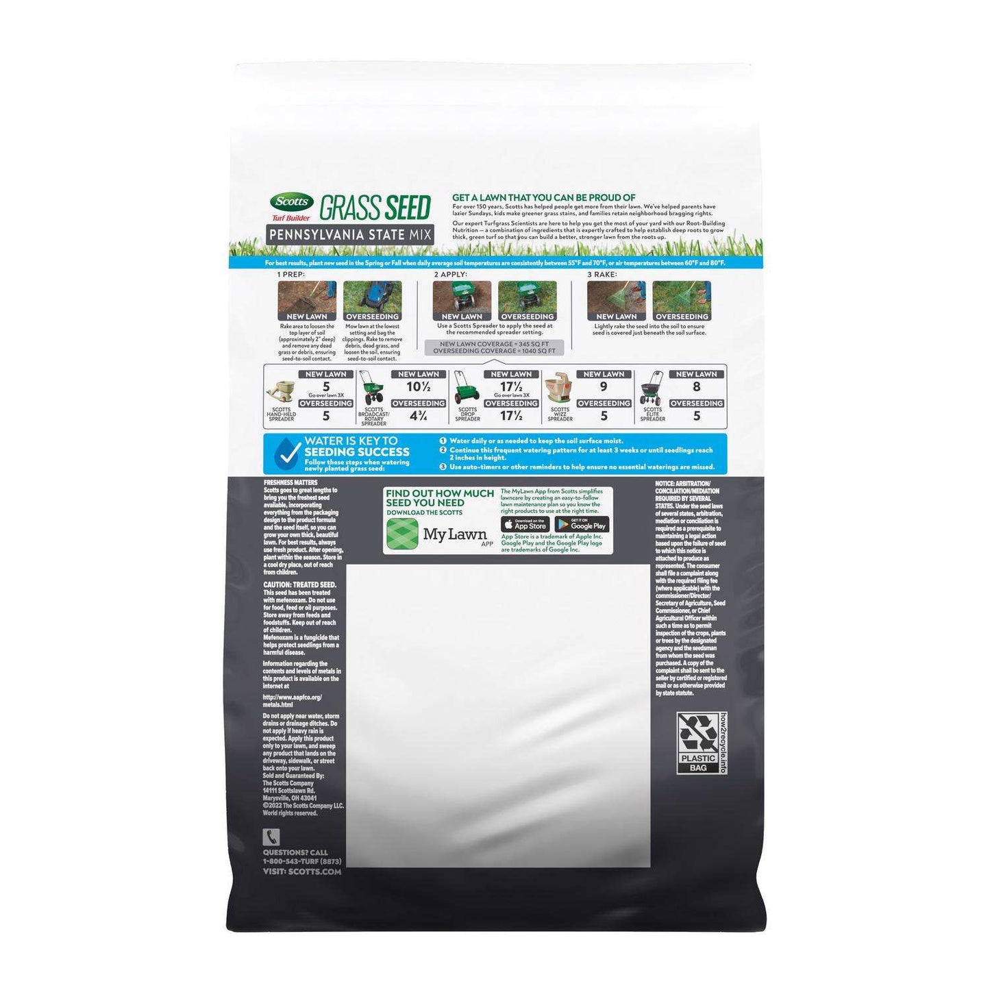 Scotts Turf Builder Pennsylvania Sun Or Shade Fertilizer/Seed/Soil Improver 2.4 Lb