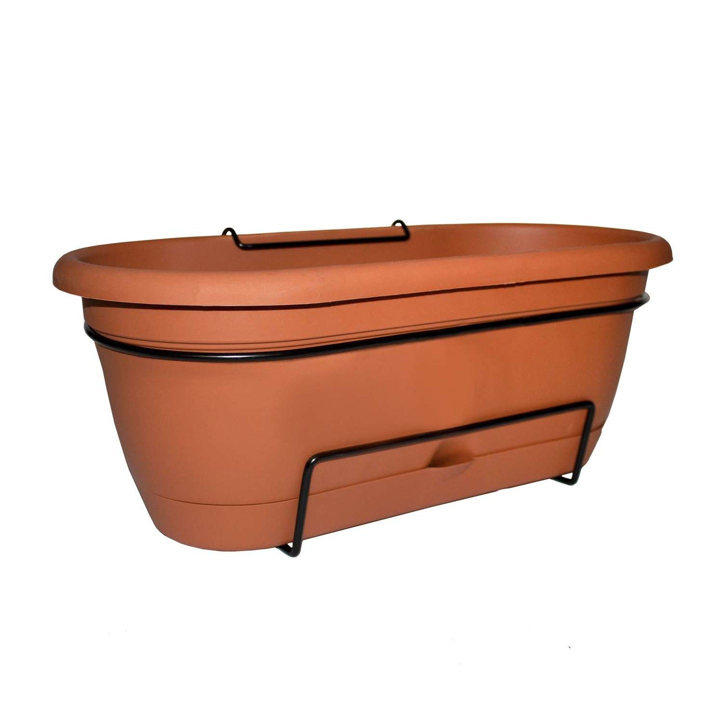Bloem 7.5 In. H X 9.13 In. W X 18 In. D Resin Lucca Window Box Terracotta