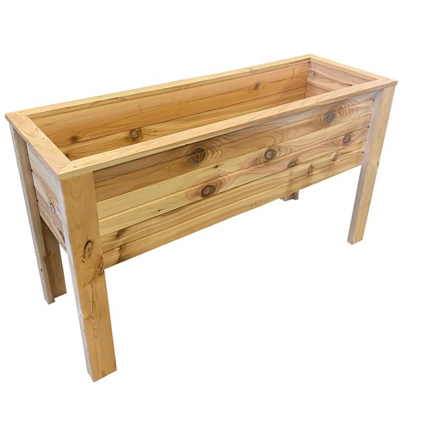 Real Wood Products 22 In. H X 38 In. W X 12 In. D Cedar Elevated Garden Box Natural