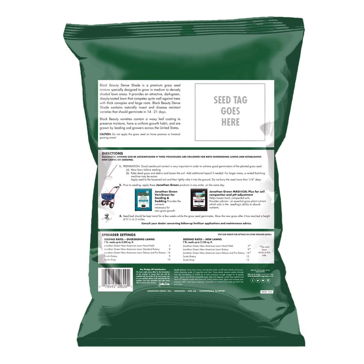 Jonathan Green Black Beauty Dense Shade Mixed Full Shade Grass Seed 7 Lb