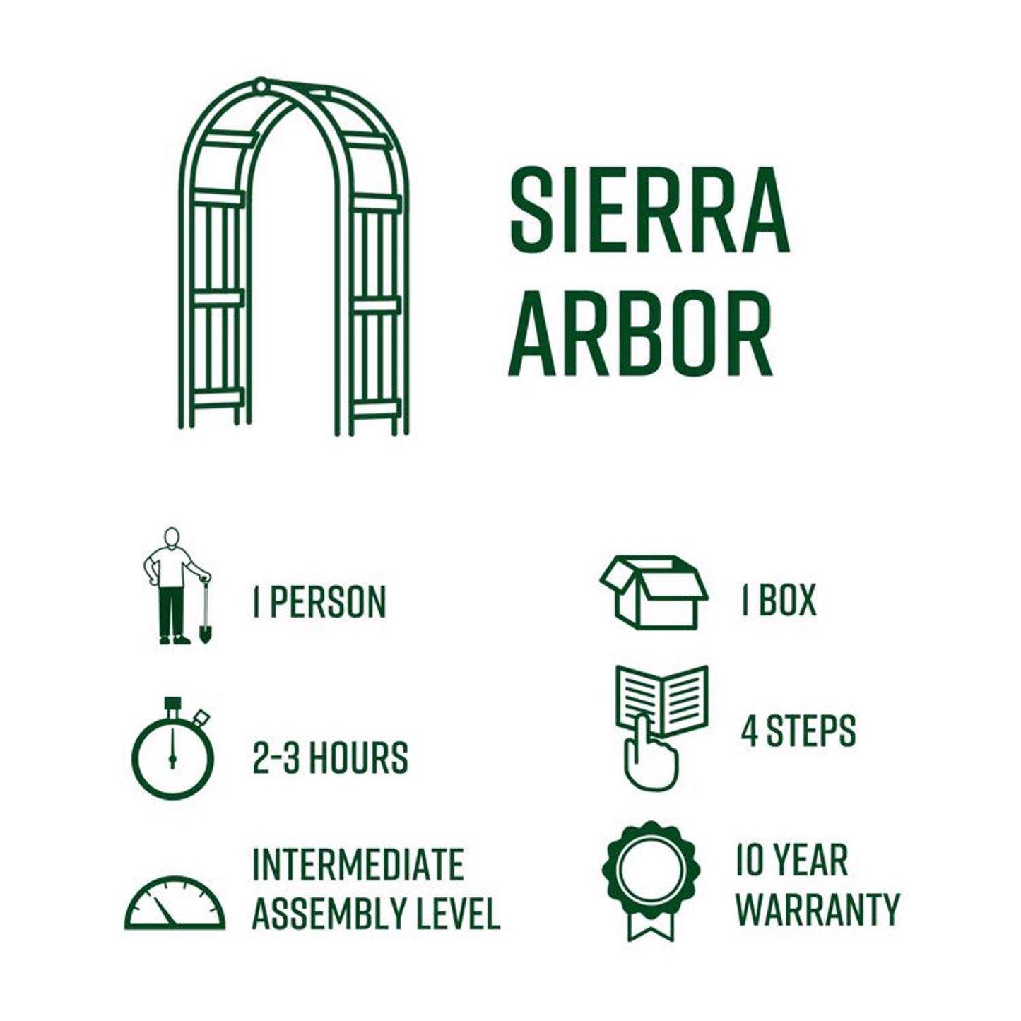 Vita Sierra 81 In. H Brown Vinyl Garden Arbor