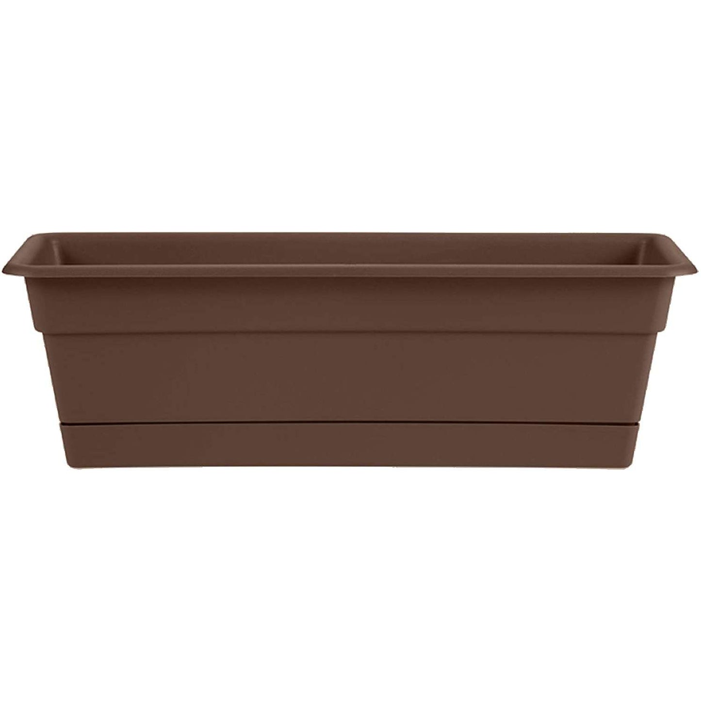 Bloem Dura Cotta 5.75 In. H X 30 In. W X 7.5 In. D Resin Window Box Chocolate