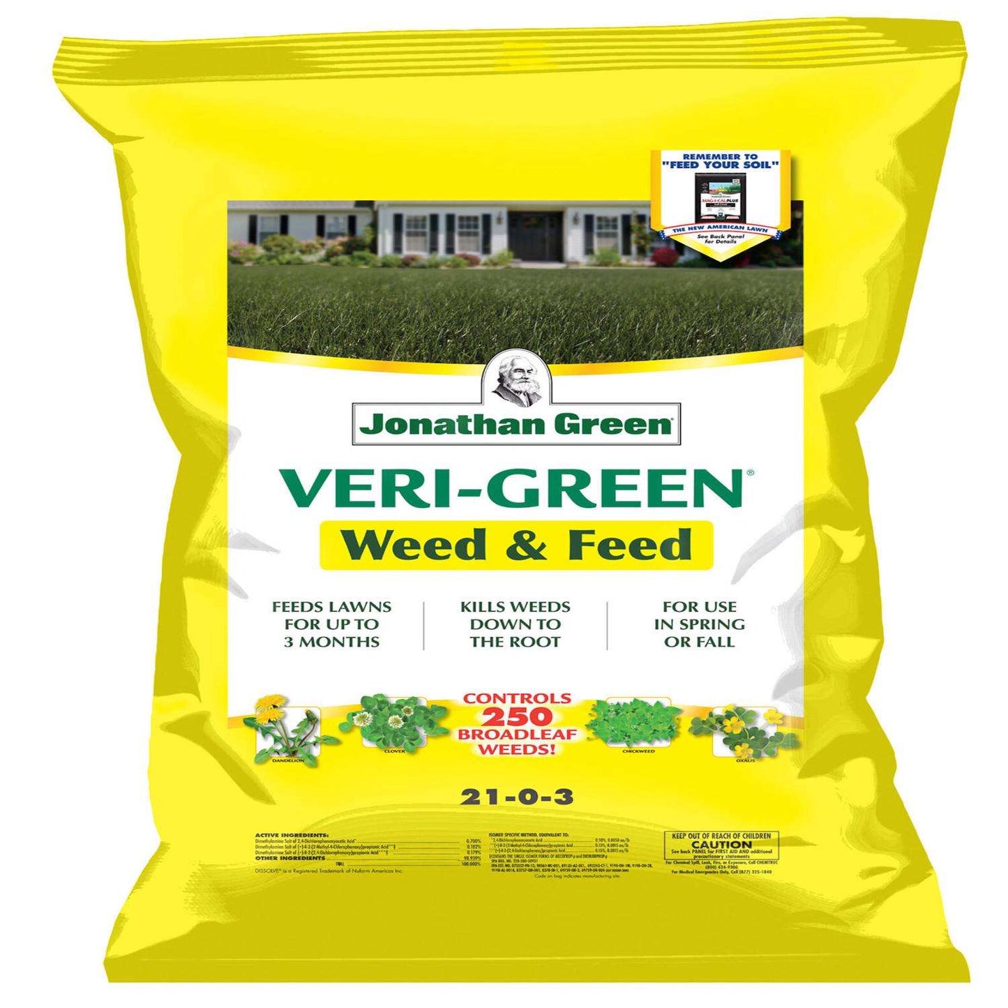 Jonathan Green Veri-Green Weed And Feed Weed & Feed Lawn Food For All Grasses 15000 Sq Ft