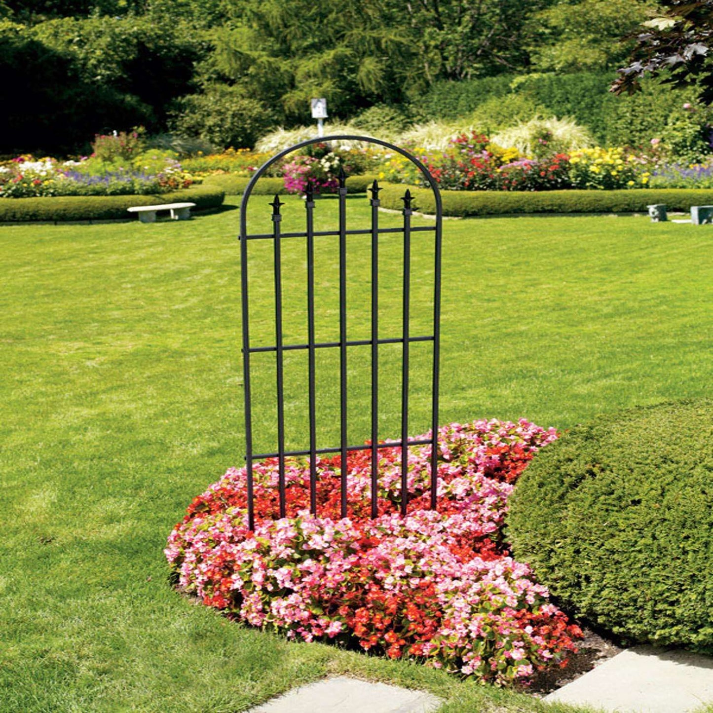Panacea 80 In. H Black Steel Trellis