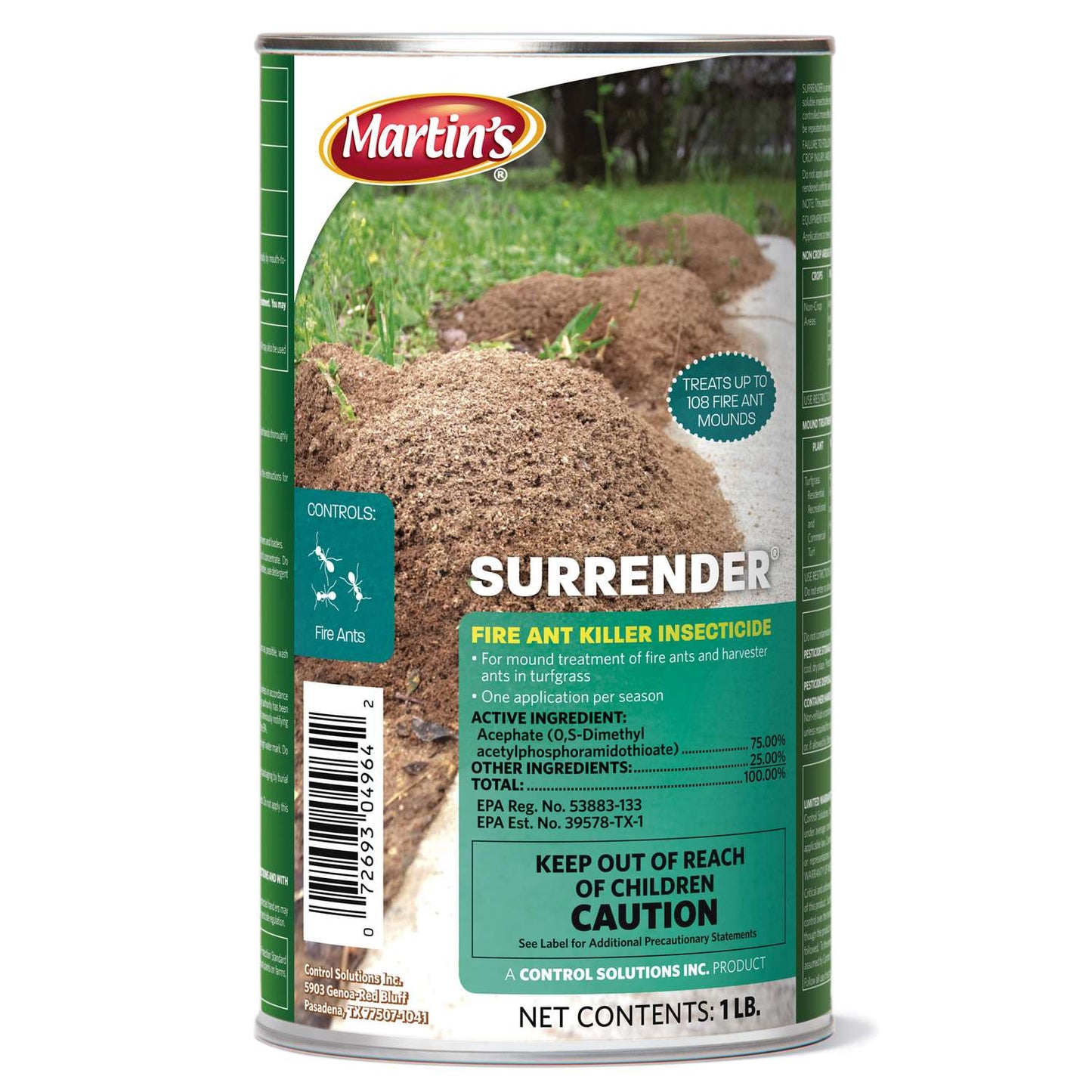 Martin's Surrender Fire Ant Killer Powder 1 Lb