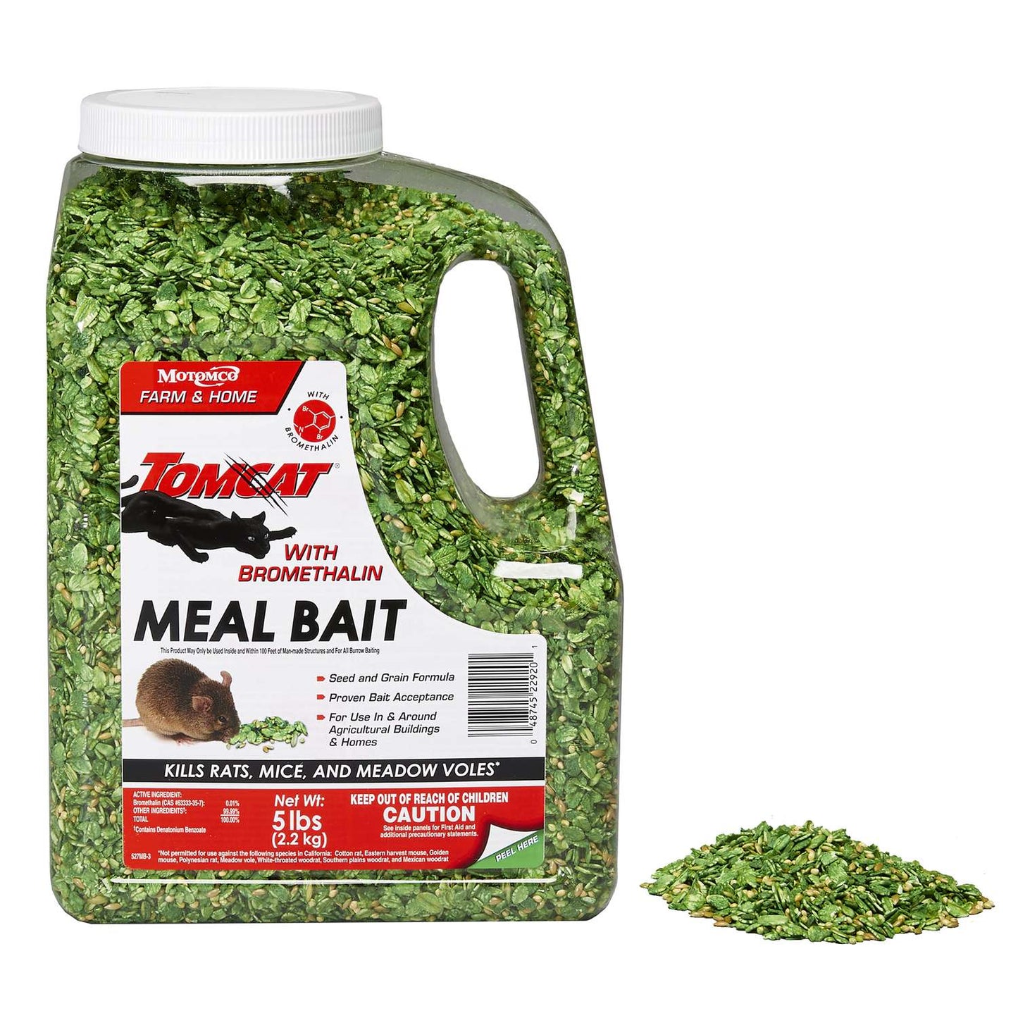 Motomco Tomcat Toxic Bait Pellets For Mice And Rats 5 Lb