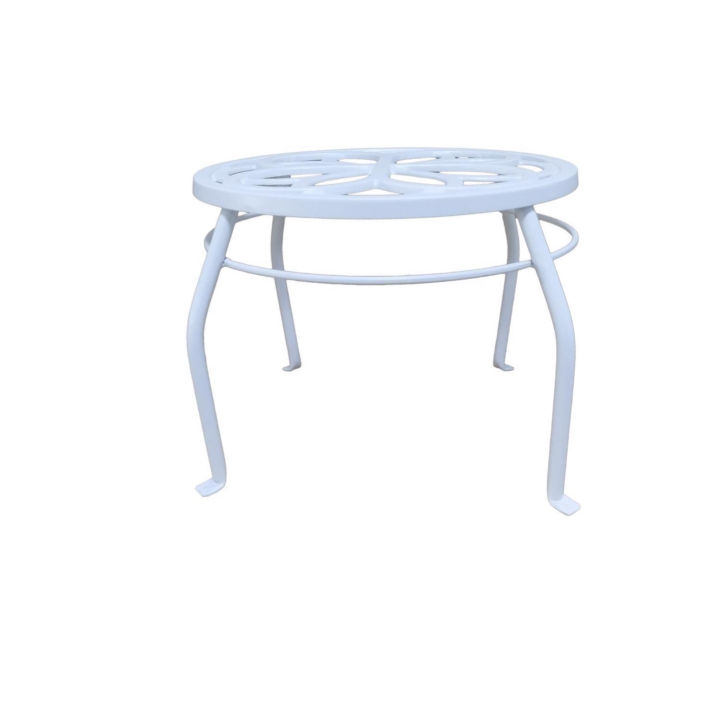 Living Accents 9 In. H White Cast Iron Plant Stand