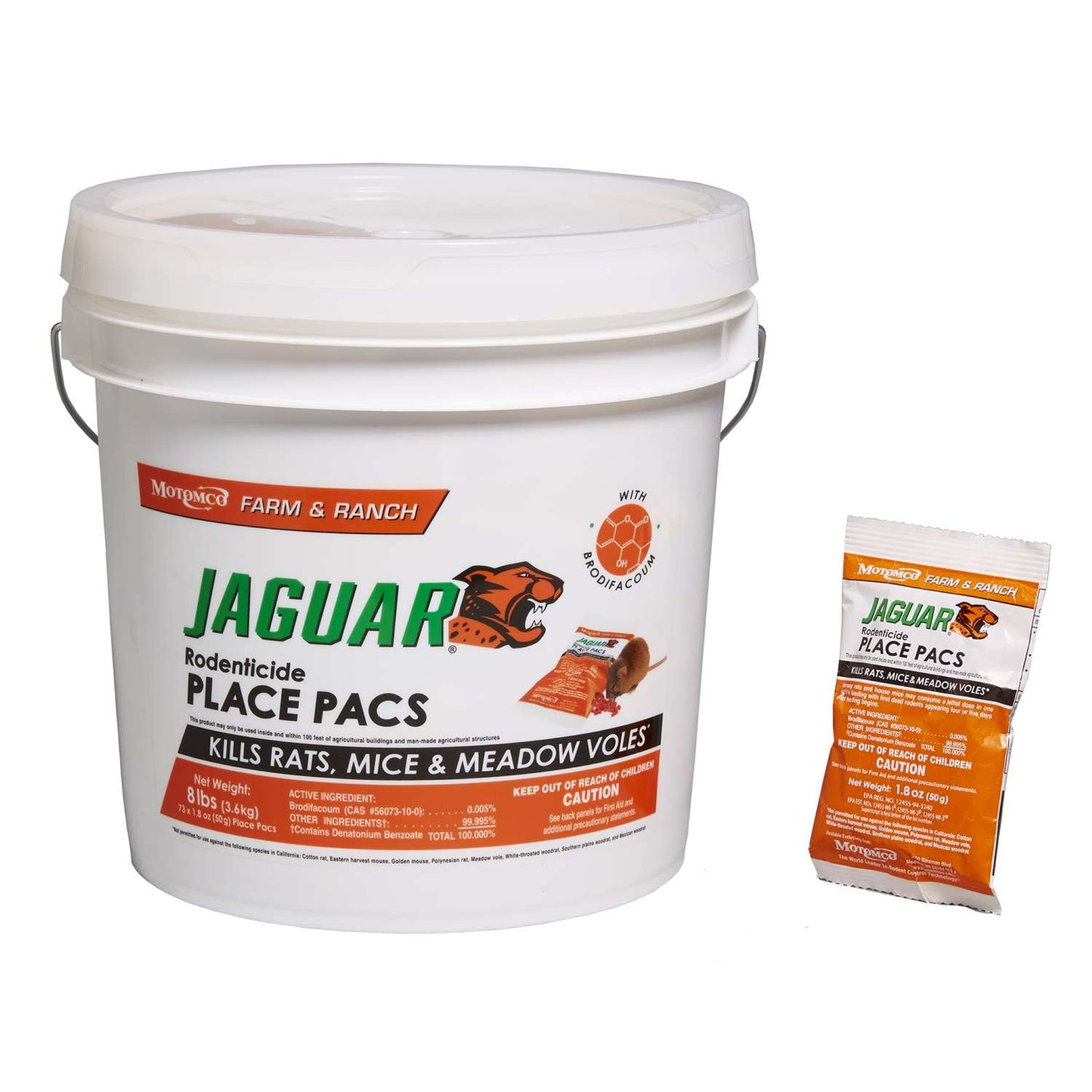 Motomco Jaguar Toxic Bait Station Pellets For Mice And Rats 8 Lb