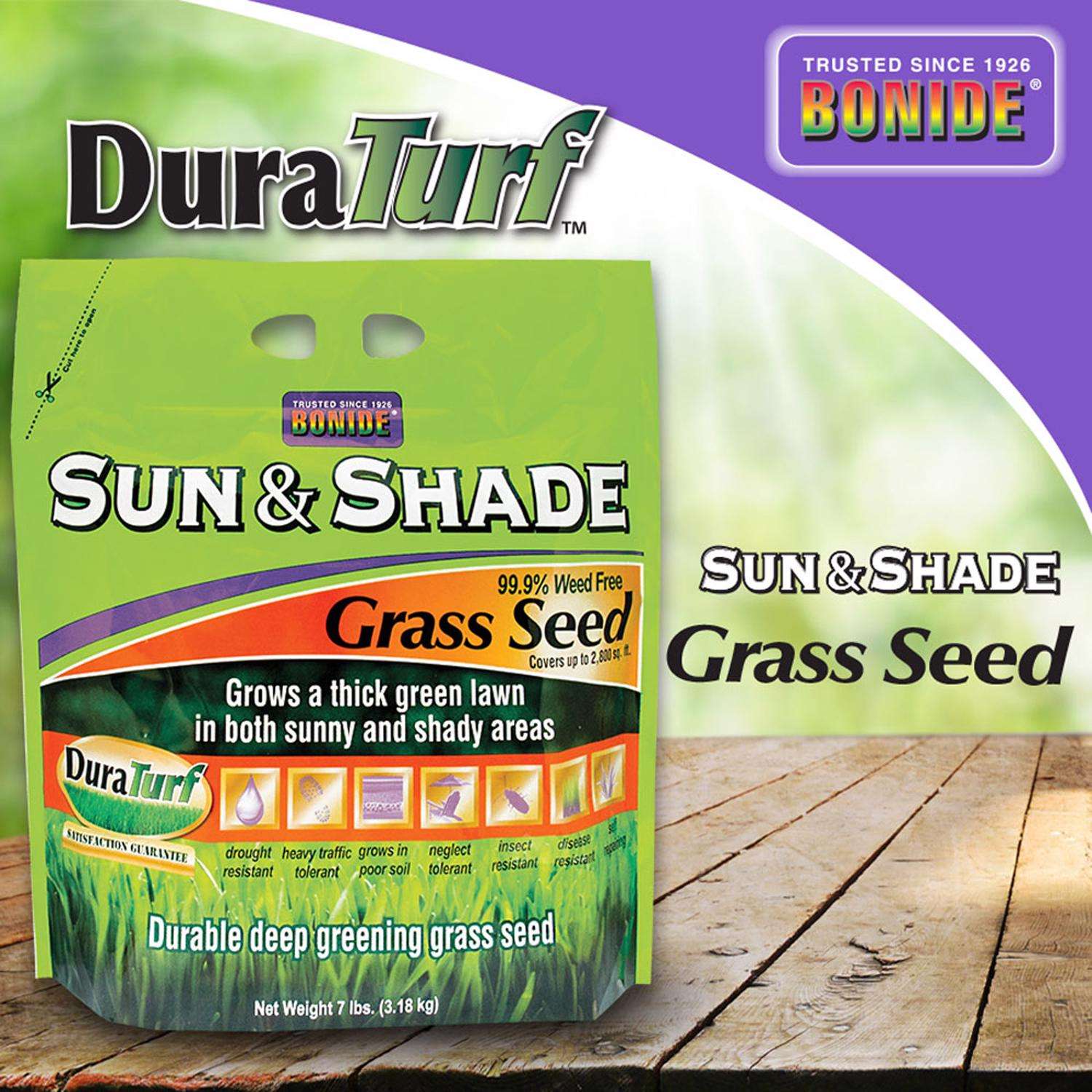  Bonide DuraTurf Mixed Sun Or Shade Grass Seed 7 Lb