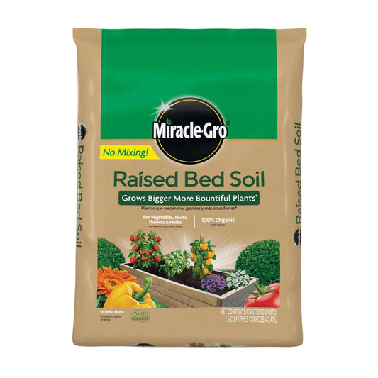  Miracle-Gro Organic All Purpose Raised Bed Soil 1.5 Cu Ft