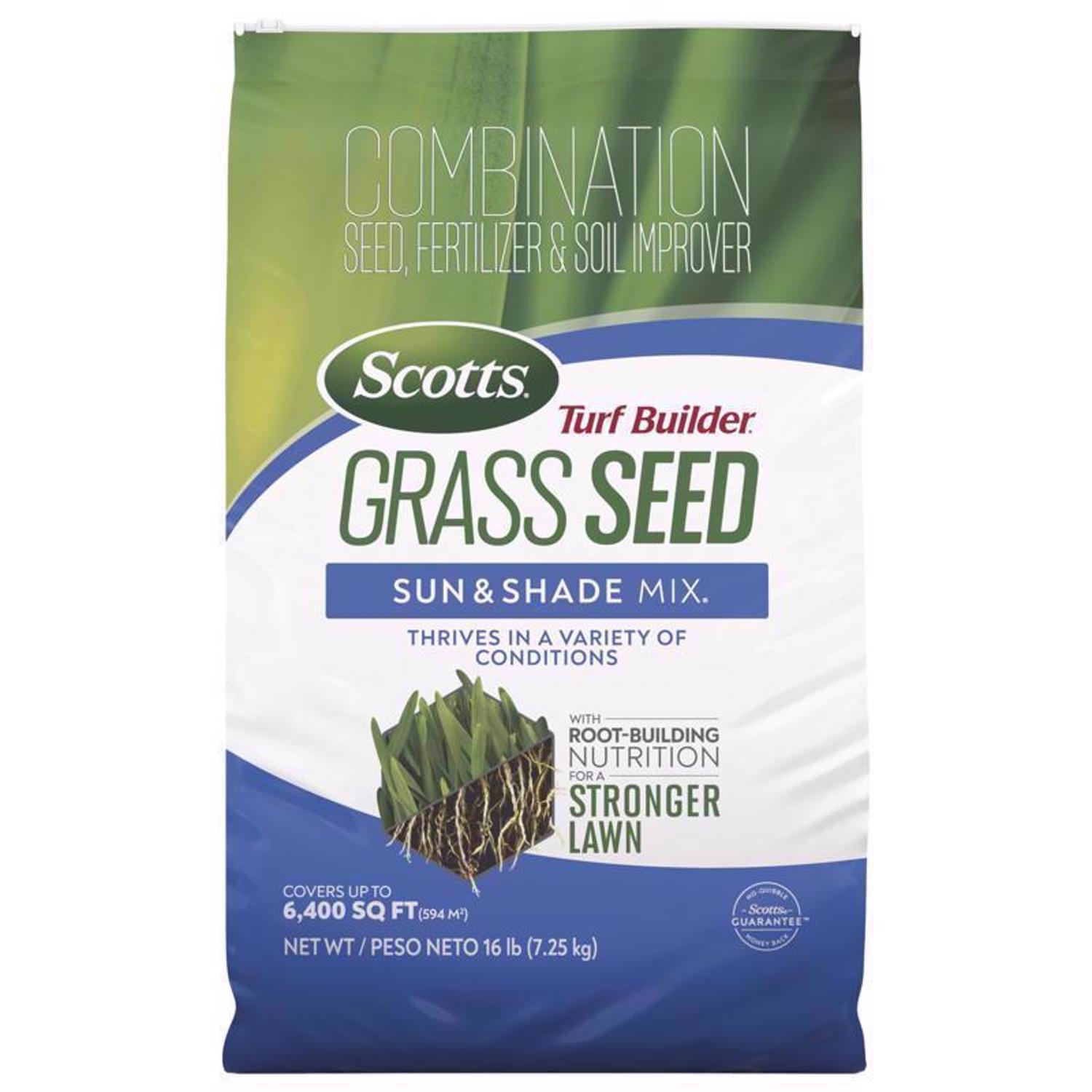  Scotts Turf Builder Mixed Sun Or Shade Grass Seed 16 Lb