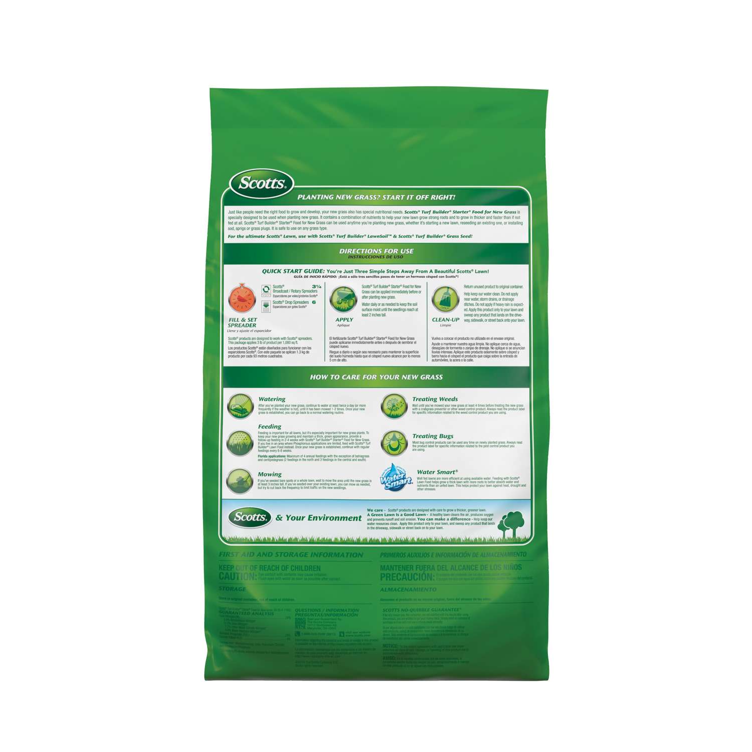  Scotts Turf Builder Lawn Starter Lawn Fertilizer For All Grasses 14000 Sq Ft