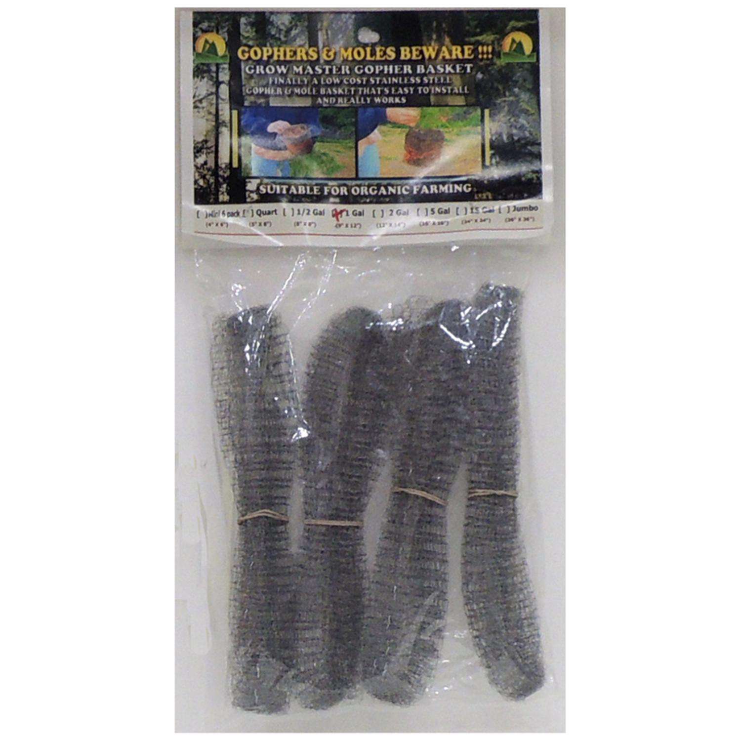  Grow Master 9 In. W Gray Stainless Steel Gopher Wire Basket