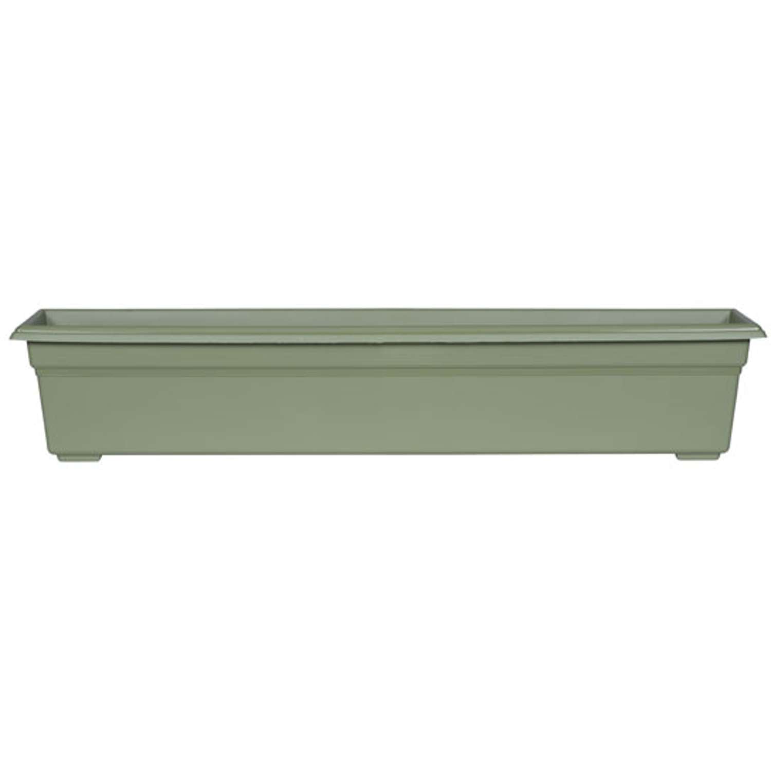  Novelty 6.4 In. H X 35.8 In. W X 8 In. D Plastic Countryside Flowerbox Flower Box Sage