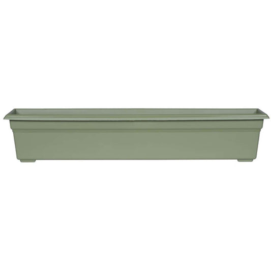  Novelty 6.4 In. H X 35.8 In. W X 8 In. D Plastic Countryside Flowerbox Flower Box Sage