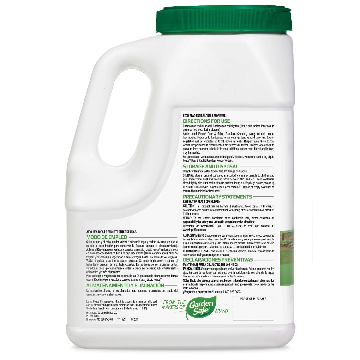  Liquid Fence Animal Repellent Granules For Deer And Rabbits 5 Lb