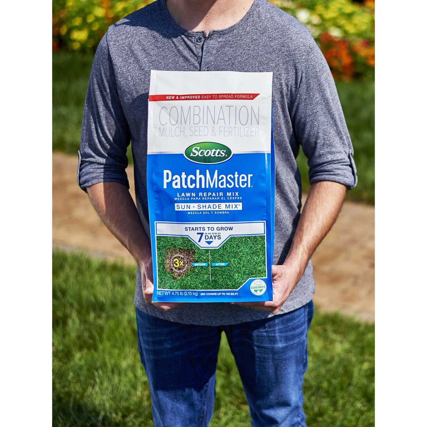  Scotts PatchMaster Mixed Sun Or Shade Grass Spot Repair Seed 4.75 Lb