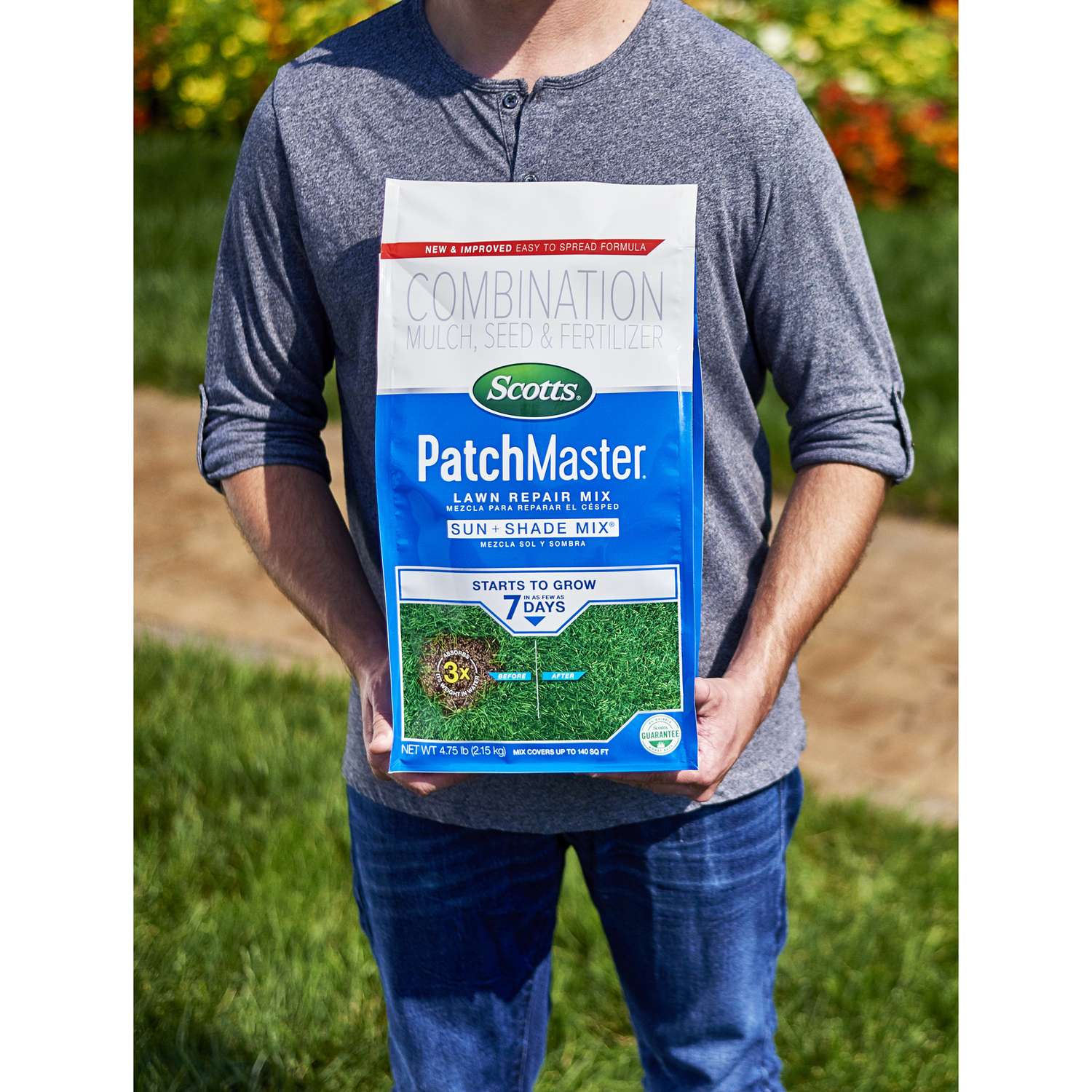  Scotts PatchMaster Mixed Sun Or Shade Grass Spot Repair Seed 4.75 Lb