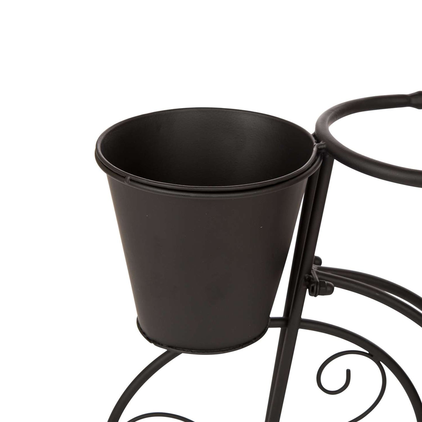  Glitzhome 20.75 In. H X 20 In. W X 7.25 In. D Metal Bicycle Garden Planter Black