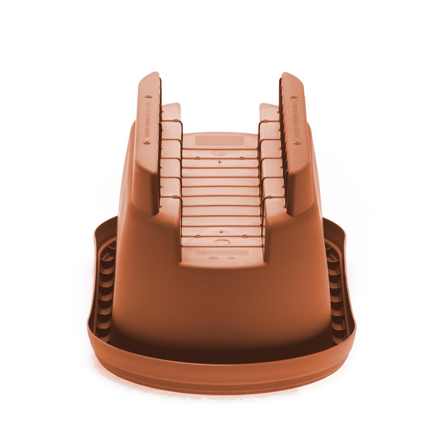  Bloem 9 In. H X 24 In. W X 12 In. D Plastic Deck Rail Planter Terracotta