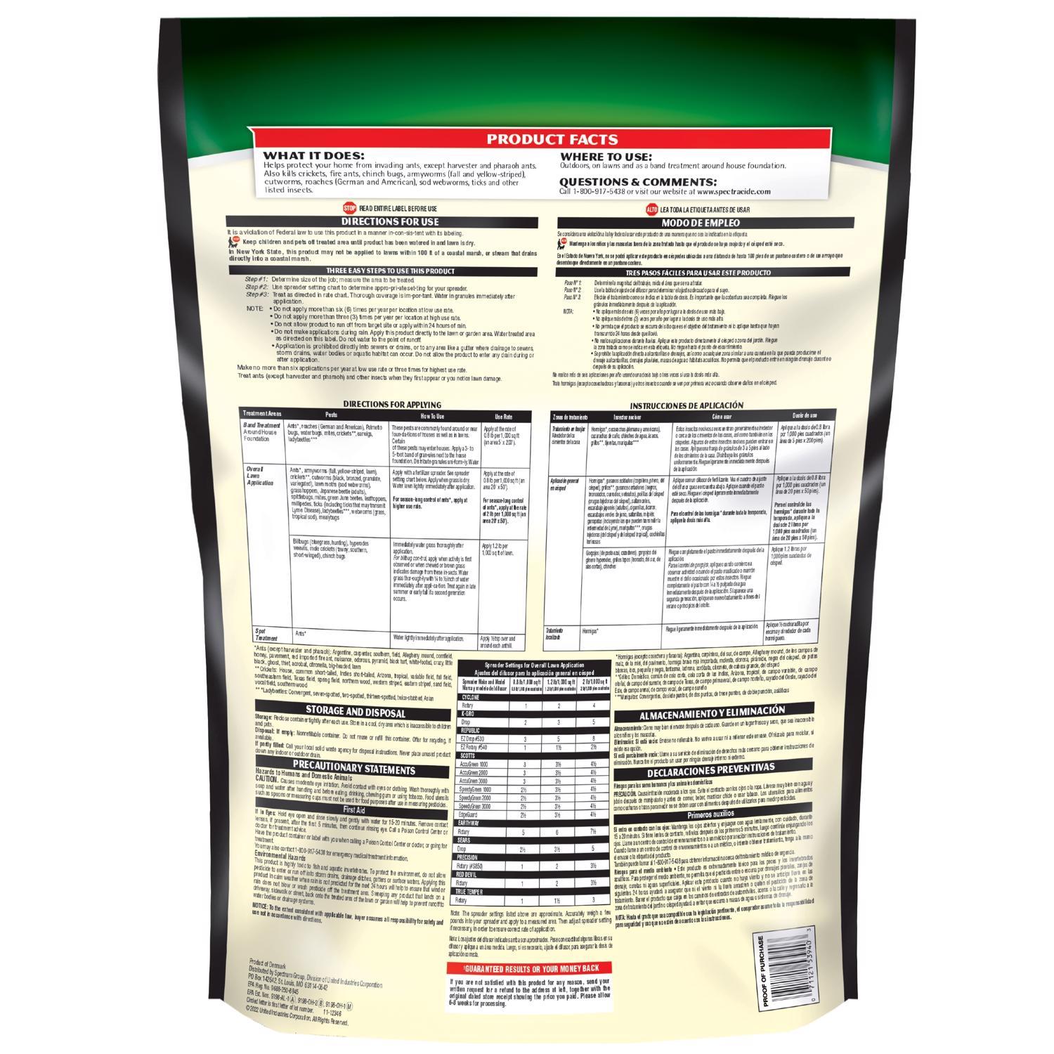  Spectracide Triazicide For Lawns Insect Killer Granules 10 Lb