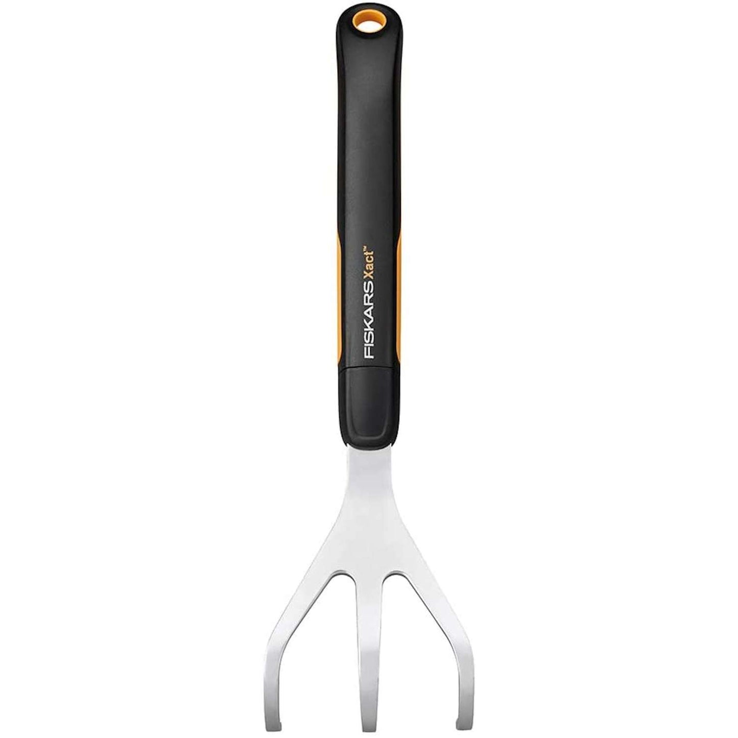  Fiskars Xact 3 Tine Stainless Steel Hand Cultivator Rubber Handle